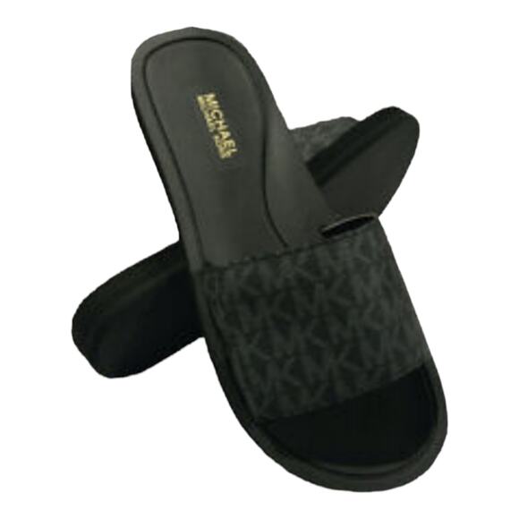 Michael Kors MK Signature Logo Print Wade Slide Women's Size 8 9 New! - Picture 2 of 8